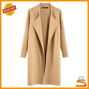 Oversized Knit Cardigan Coatigan Shawl Collar Winter Sweater Dressy Chic